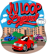 Load image into Gallery viewer, JU Loop Legend graphic artwork detail
